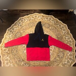 Jordan Jumpman Men's Fleece Pullover Hoodie In Black and Red. Size Medium